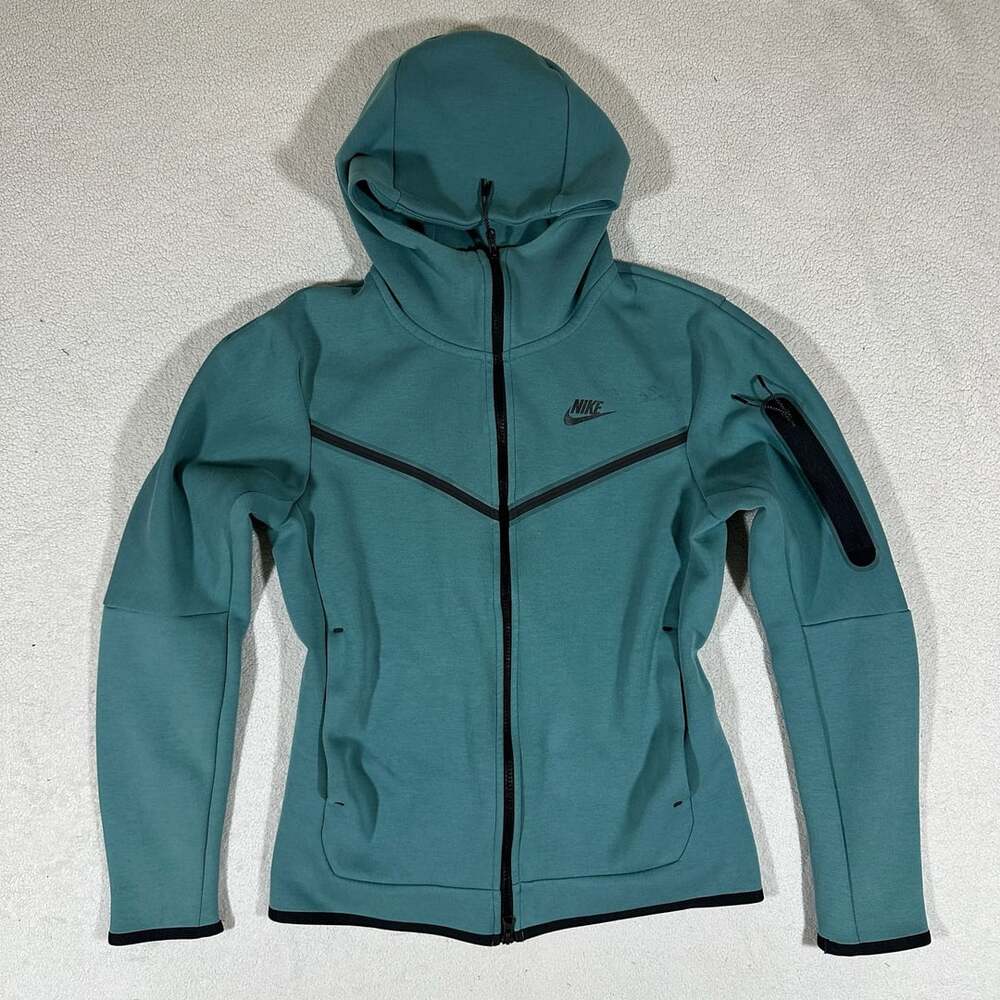 Nike Tech Fleece Windrunner Full Zip Hoodie Teal Black Mens Small S